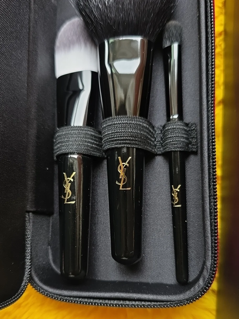 Yves Saint Laurent Black and Gold Brush Trio